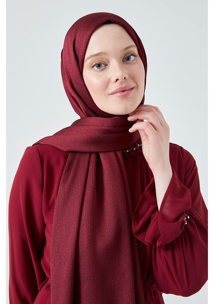 Fivescarf Crystal Janjan Abiye Şal Bordo fiyatları