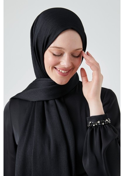Fivescarf Crystal Janjan Abiye Şal Siyah modelleri