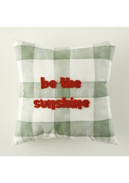Sunshine Punchlı Çocuk Kırlent Yeşil (35X35 Cm)