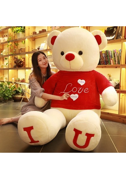 100CM Sevimli Oyuncak Ayı Peluş Bebek Bebek Yastık Hediye (Yurt Dışından)