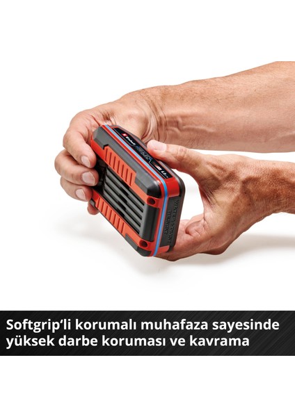 Orijinal Einhell 18 V 4.0 Ah SEALED Power X-Change PLUS (18 V Akü, Su ve Toz Koruması, IP57 Koruma Sınıfı,Tüm PXC cihazları için evrensel kullanım, Şarj cihazı dahil değil) - 4511627
