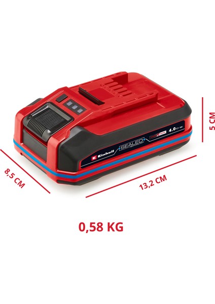 Orijinal Einhell 18 V 4.0 Ah SEALED Power X-Change PLUS (18 V Akü, Su ve Toz Koruması, IP57 Koruma Sınıfı,Tüm PXC cihazları için evrensel kullanım, Şarj cihazı dahil değil) - 4511627