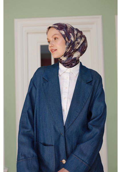 Ipekhan Holiday Collection Soft Pamuk Eşarp 1229-08 Mürdüm