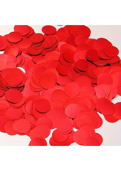 10 Adet Kırmızı Renk Konfeti Dolu Şeffaf Balon - Parti ve Doğum Günü Süslemesi Balon Seti