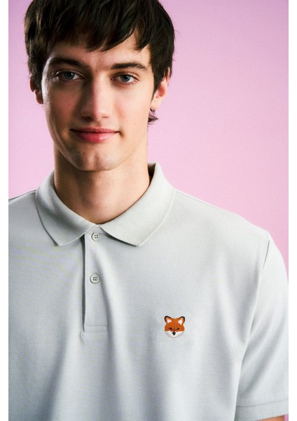 Kızıl Tilki Polo Yaka T-Shirt - Gri