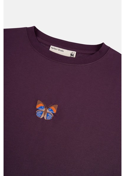 Kallima Parelekta Lightweight Crop T-Shirt - Mürdüm