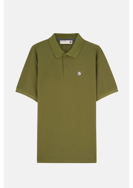 Panda Polo Yaka T-Shirt- Haki
