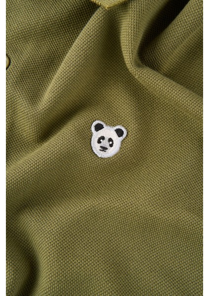 Panda Polo Yaka T-Shirt- Haki fiyatları