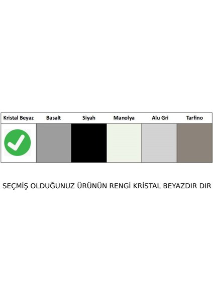 304156-NUEVO Sonas 45 S Sol Damlalık Kristal Beyaz Seramik Eviye