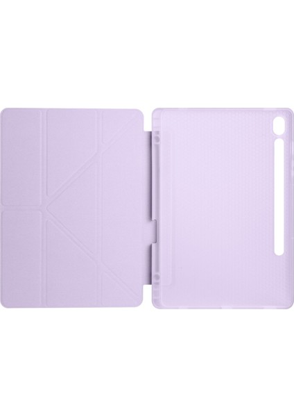 Galaxy Tab S9 Fe 10.9 inç SM-X510 Kılıf Zore Tri Folding Kalem Bölmeli Standlı Kılıf Uyandırma Özellikli modelleri