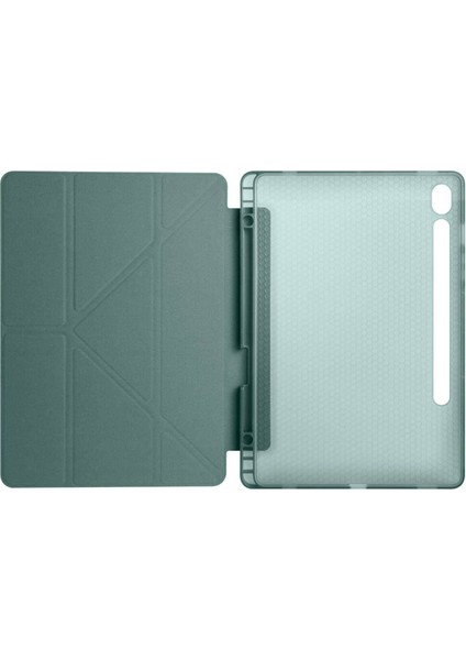 Galaxy Tab S9 Fe 10.9 inç SM-X510 Kılıf Zore Tri Folding Kalem Bölmeli Standlı Kılıf Uyandırma Özellikli