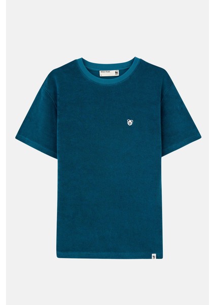 Panda Terry T-Shirt - Petrol Yeşili