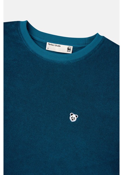 Panda Terry T-Shirt - Petrol Yeşili fiyatları
