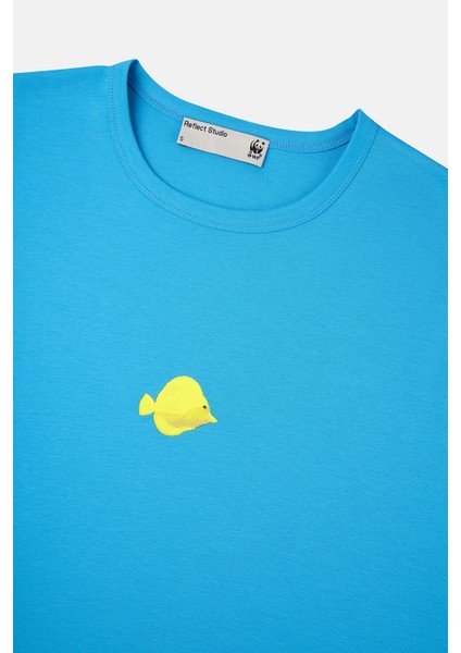 Yellow Tang Oversize Premium T-Shirt - Mavi fiyatları