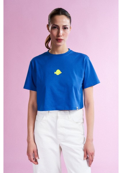 Yellow Tang Lightweight Crop T-Shirt - Saks Mavi