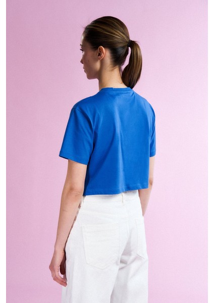 Yellow Tang Lightweight Crop T-Shirt - Saks Mavi