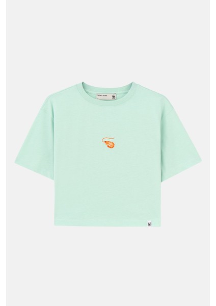 Shrimp Lightweight Crop T-Shirt - Mint