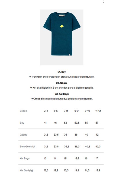 Yellow Tang Terry Çocuk T-Shirt - Petrol Yeşili modelleri