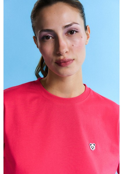 Panda Lightweight T-Shirt - Nar Çiçeği fırsatları