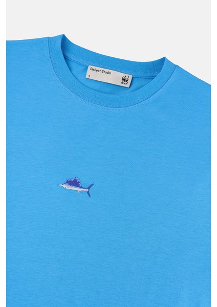 Yelken Balığı Lightweight T-Shirt - Mavi