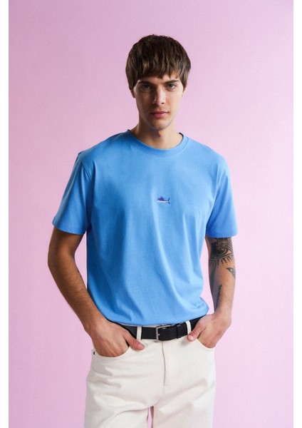 Yelken Balığı Lightweight T-Shirt - Mavi