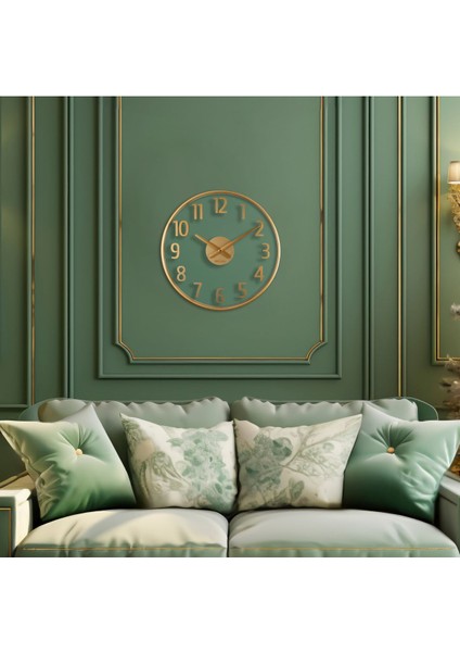 Şık Altın Renkli Modern Duvar Saati 0638 G2 Opal fiyatları