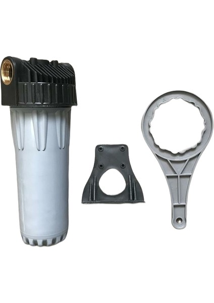 Su Arıtma Daire Girişi Filtre Kabı 10" Gri Renk 3/4" In-Out