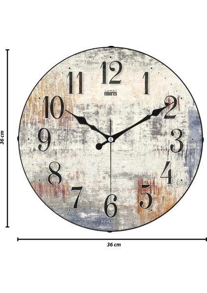 Şık Cam Bombe Saat, Sessiz Mekanizma, 36 Cm, Modern ve Zarif Tasarım