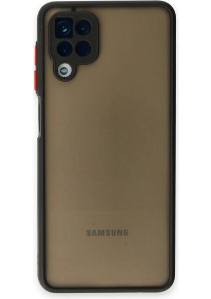 Samsung Galaxy A12 Kılıf Montreal Silikon Kapak - Siyah Drstr