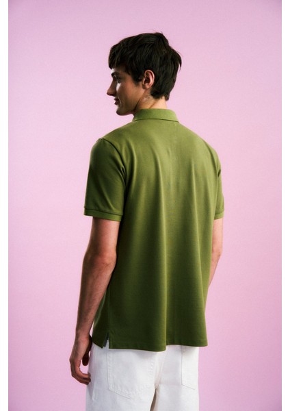 Aslan Polo Yaka T-Shirt - Haki