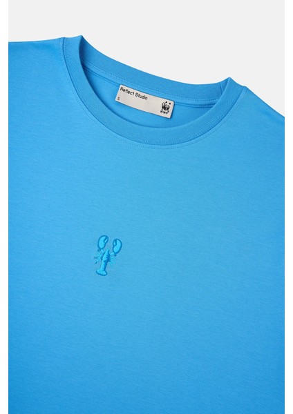 Mavi Istakoz Premium T-Shirt - Mavi