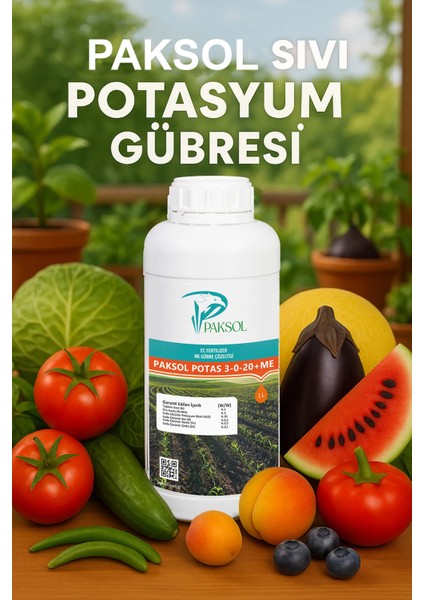 Potas 3-0-20+Me Potasyumlu Sıvı Gübre 1 Litre