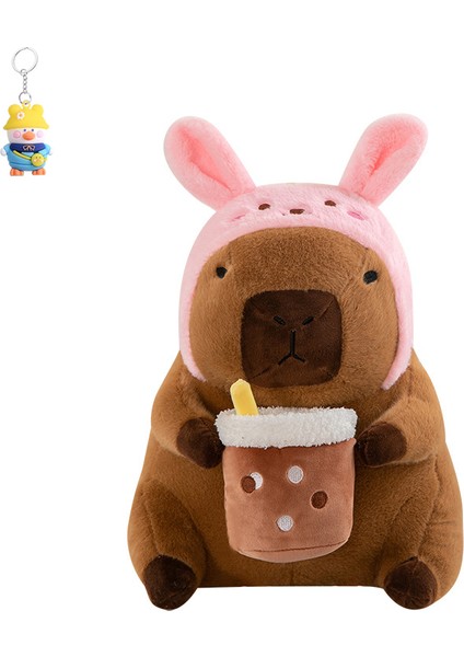 Çiçek Kapibala Peluş Oyuncak Sütlü Çay Capybara Bebek Çocuk Yastığına Dönüşüm (Yurt Dışından)