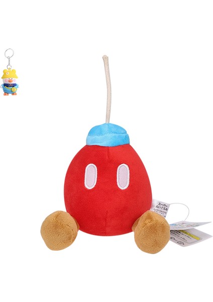 Süper Mario Peluş Bebek Küçük Siyah Mayın Kırmızı Mayın Bombacı Komik Simülasyon Peluş Bebek (Yurt Dışından)