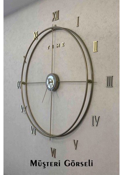 100 cm Altın Rakamlı Isveç Tarzı Dekoratif Metal Duvar Saati fiyatları