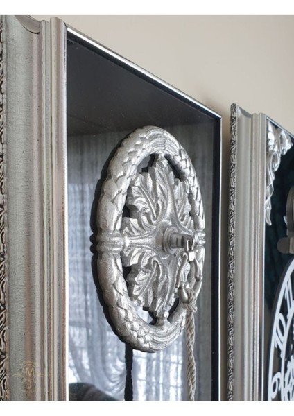 3'lü Aynalı Gümüş Duvar Saati Seti, Şık ve Dekoratif Hediye Alternatifi modelleri