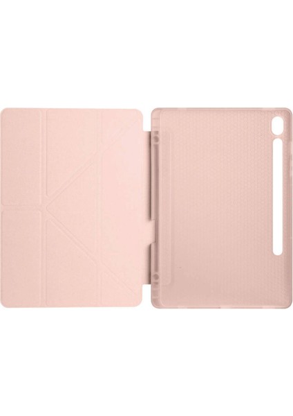 Galaxy Tab S9 Fe 10.9 inç SM-X510 Kılıf Zore Tri Folding Kalem Bölmeli Standlı Kılıf Uyandırma Özellikli modelleri