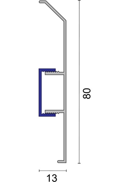 Alüminyum Süpürgelik 3 Metre ASP80