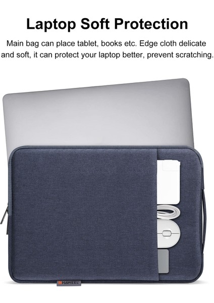 Haweel HWL7019 12,5-13,5 Inç MacBook 12 Inç Retina Ekranlı (2015)/MACBOOK Air 13 Inç (2022)/(2020)/(2018) Saplı Çizilmez Taşıma Çantası Koruyucu Kol Çantası-Mavi (Yurt Dışından) indirimleri