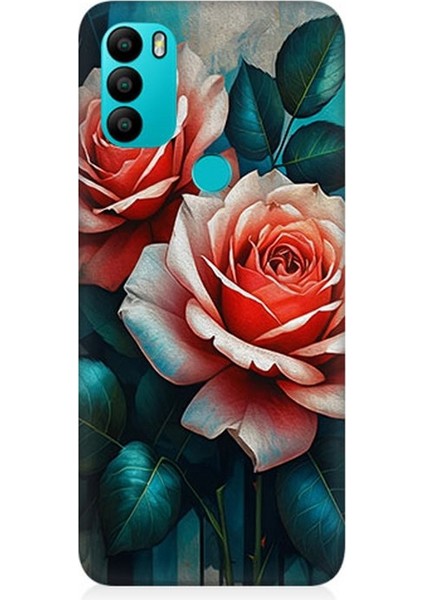 General Mobile Gm 21 Plus Uyumlu Pastel Güllerin Dansı Desenli Silikon Kılıf