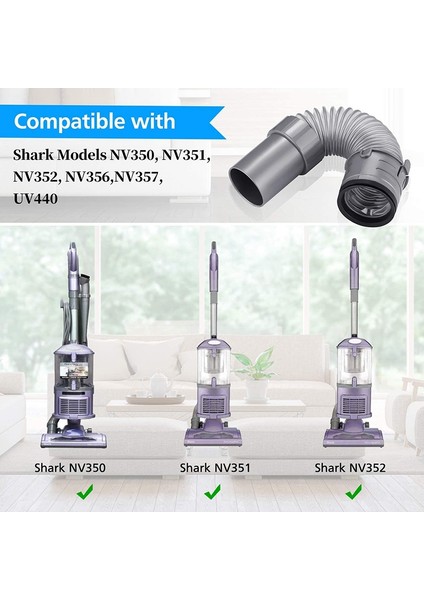 Shark Navigator Lift-Away Elektrikli Süpürge NV350, NV351, NV352, NV356, NV357 Için Uyumlu 2 Paket Vakum Zemin Nozulu Hortumu (Yurt Dışından) fiyatları