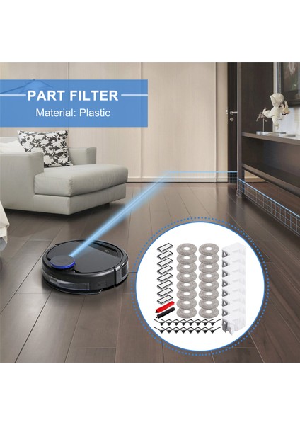 Roborock V20 / P10S Pro Ana Yan Fırça Paspas Bezi Hepa Filtre Toz Torbası Aksesuarları Parçaları (Yurt Dışından)