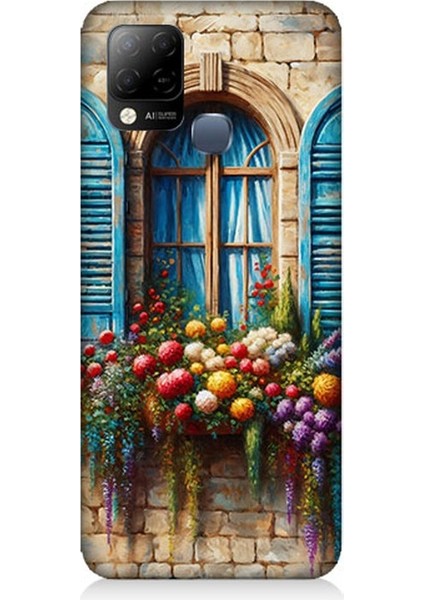 Infinix Hot 10T Uyumlu Pencereden Renkli Hayat Desenli Silikon Kılıf