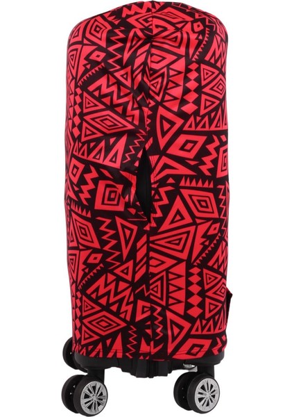 Esnek Likralı Yıkanabilir Dayanıklı Valiz Kılıfı Koruyucu Büyük Orta Küçük Boy Geometrik Desenli