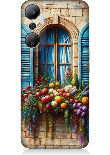 Infinix Hot 20 Uyumlu Pencereden Renkli Hayat Desenli Silikon Kılıf
