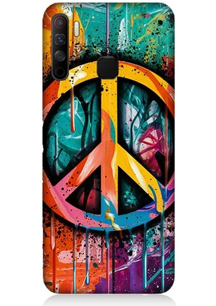 Infinix 5s Lite Uyumlu Renkli Barış Işareti Desenli Silikon Kılıf