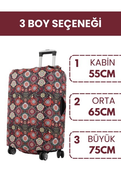 Esnek Likralı Yıkanabilir Dayanıklı Valiz Kılıfı Koruyucu Büyük Orta Küçük Boy Mandala Desen fiyatları