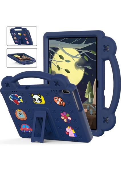 Lenovo Yoga Tab5 YT-X705F 10.1 Inç/lenovo Tab M10 TB-X605F/TB-X505/HUAWEI Mediapad T5 10.1 Eva Kılıf Koruyucu Tablet Kılıfı Darbeye Dayanıklı Kılıf Destekli-Lacivert (Yurt Dışından)