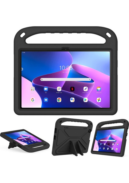 Lenovo Tab M10 (3. Nesil) TAB-328F Kickstand Tablet Kılıfı El Tutacağı Düşmeye Karşı Eva Tablet Kılıfı-Siyah (Yurt Dışından) fiyatları
