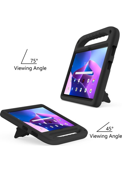 Lenovo Tab M10 (3. Nesil) TAB-328F Kickstand Tablet Kılıfı El Tutacağı Düşmeye Karşı Eva Tablet Kılıfı-Siyah (Yurt Dışından) modelleri